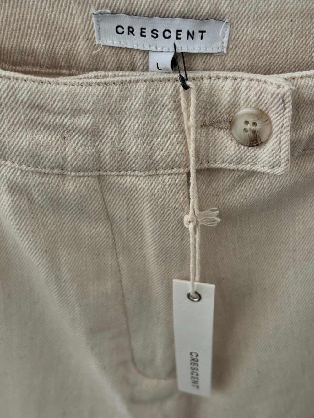 Crescent Beige High-Rise Bermuda Shorts - Picture 2 of 8
